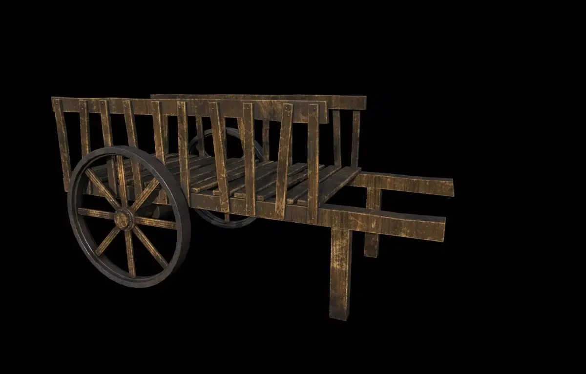 Gothic tumbril A 3D model