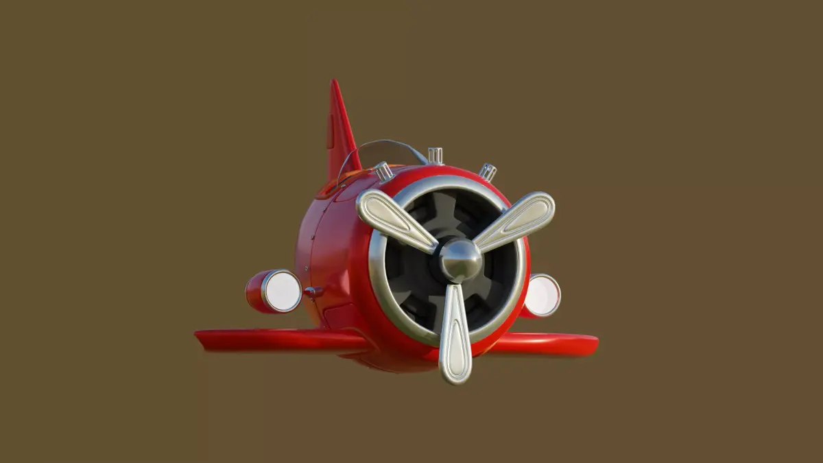 Stylized Aircraft Low-poly 3D model