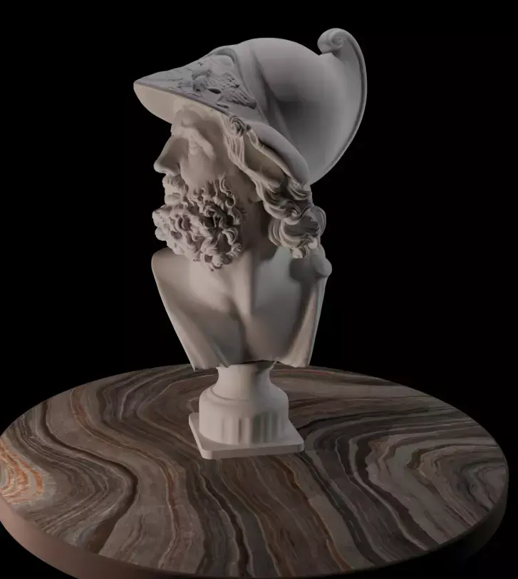 Bust of Menelaus Greek Statue 3D print model