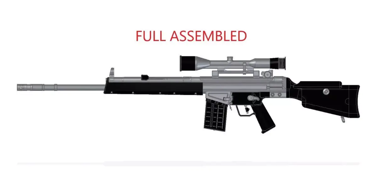 MSG-90 sniper rifle 3D model