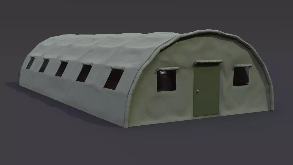 Military tent  Low-poly 3D model purchase