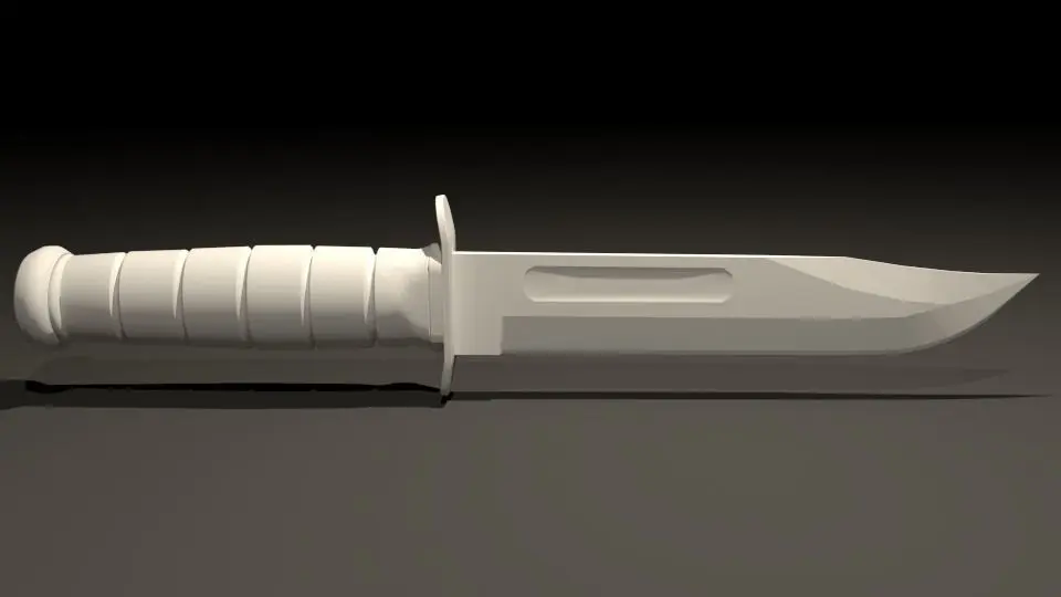USMC KA-BAR Knife  Low-poly 3D model