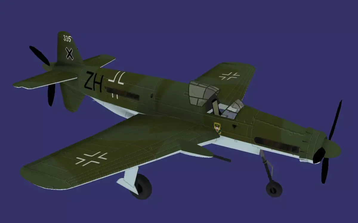 Dornier Do 335 Pfeil  Low-poly 3D model