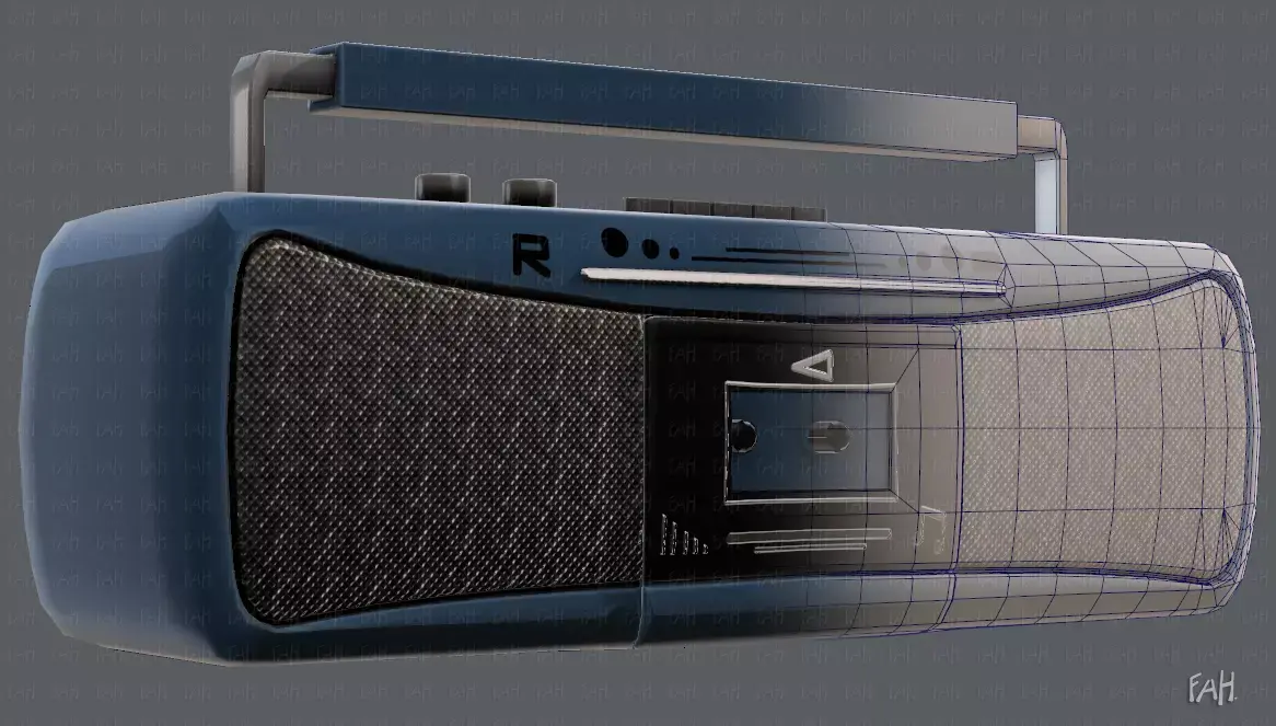Radio V01 Low-poly 3D model