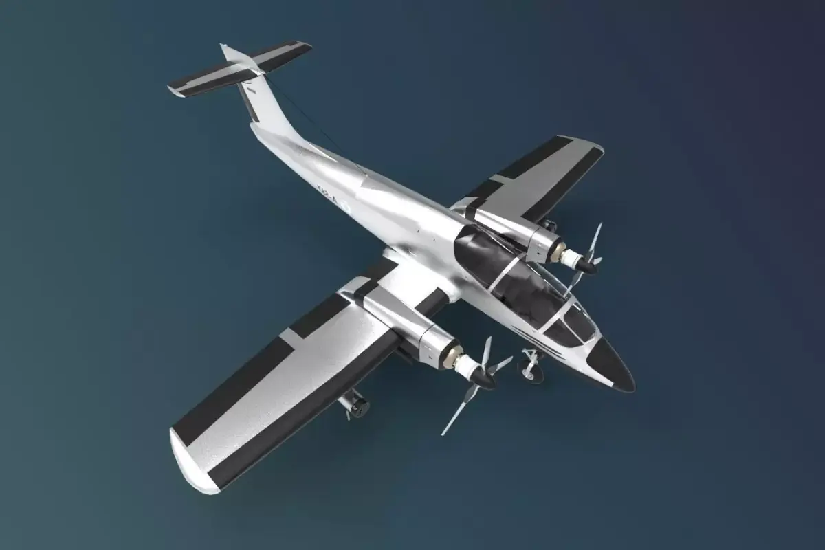 light attack aircraft FMA IA 58 Pucara 3D model