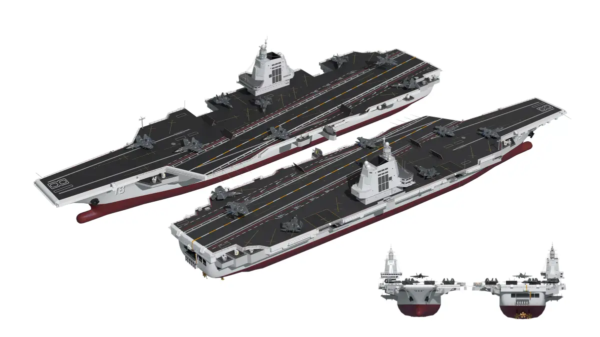 Chinese  Army Navy Type 003 Aircraft Carrier Fujian Ship  3D model