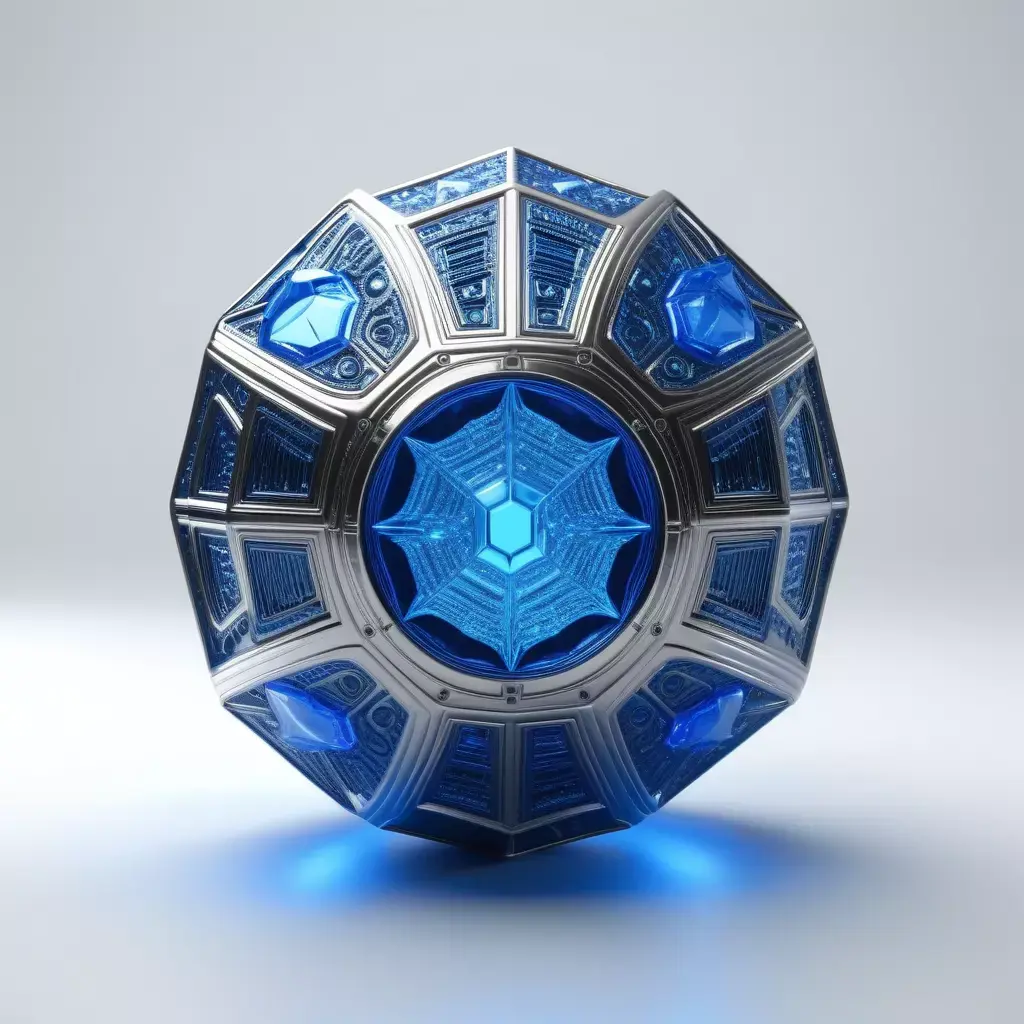 Glowing Blue Alien Artifact 3D model