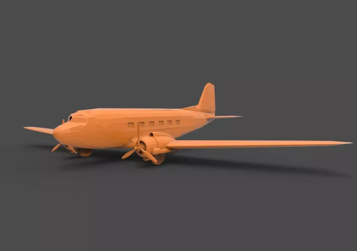 Douglas DC-3 3D print model