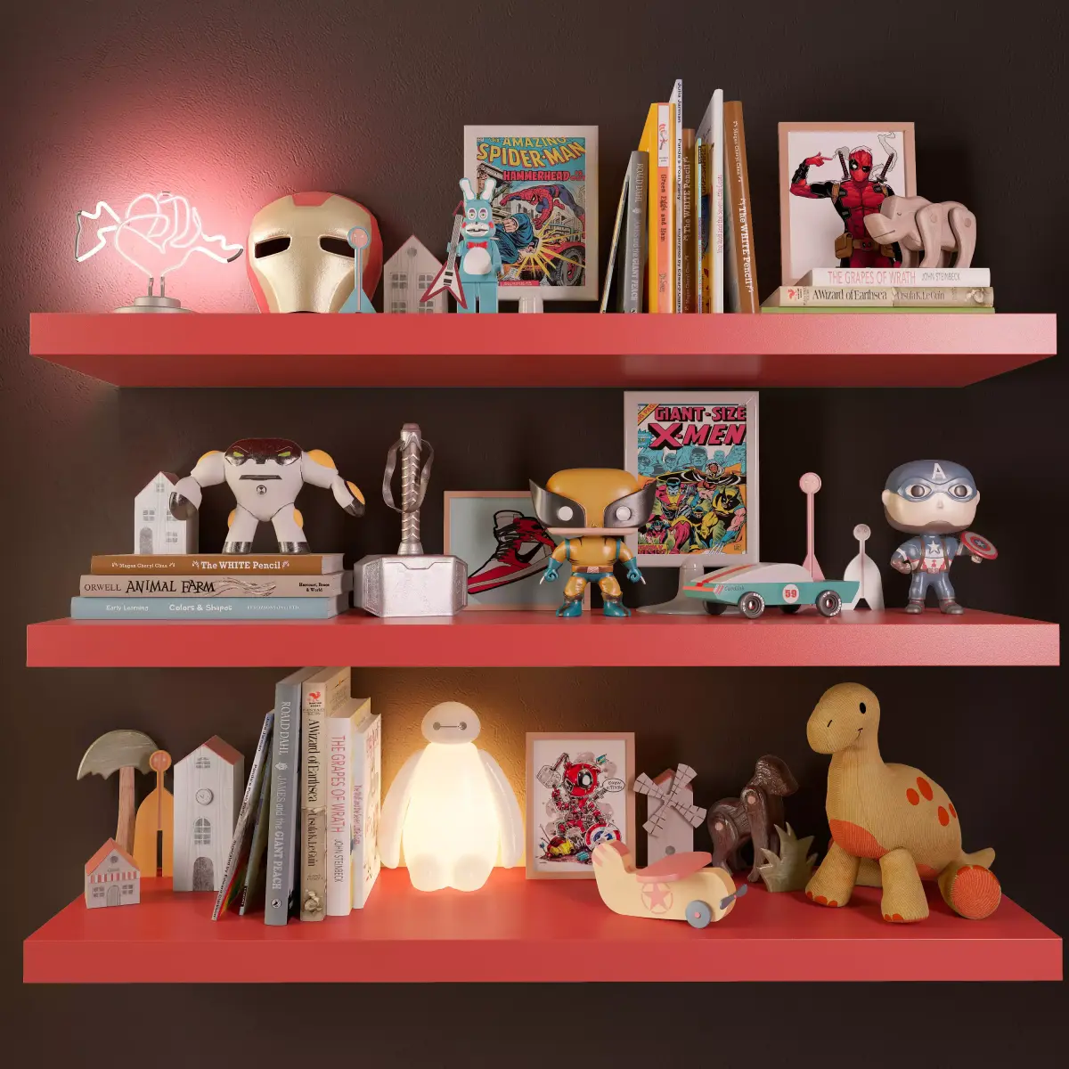 Boys room set of toys  3D model