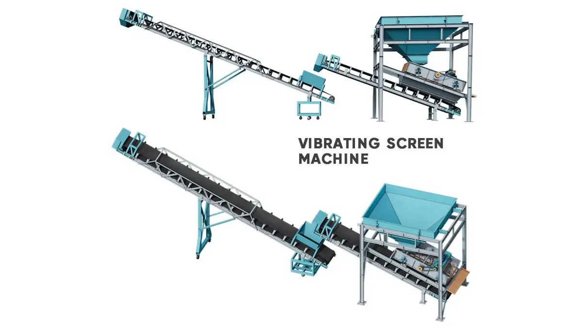 Vibrating Screen Machine for Concrete Batching Plant 3D model