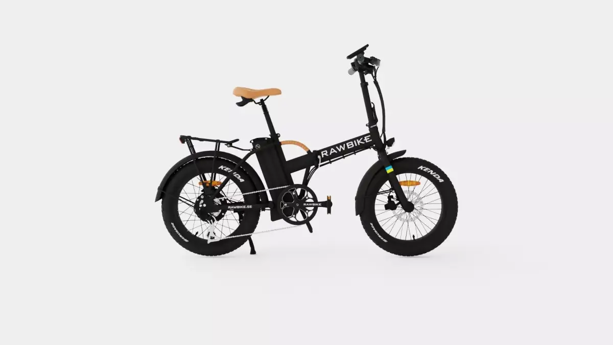 Matte Black Bike Low-poly 3D model