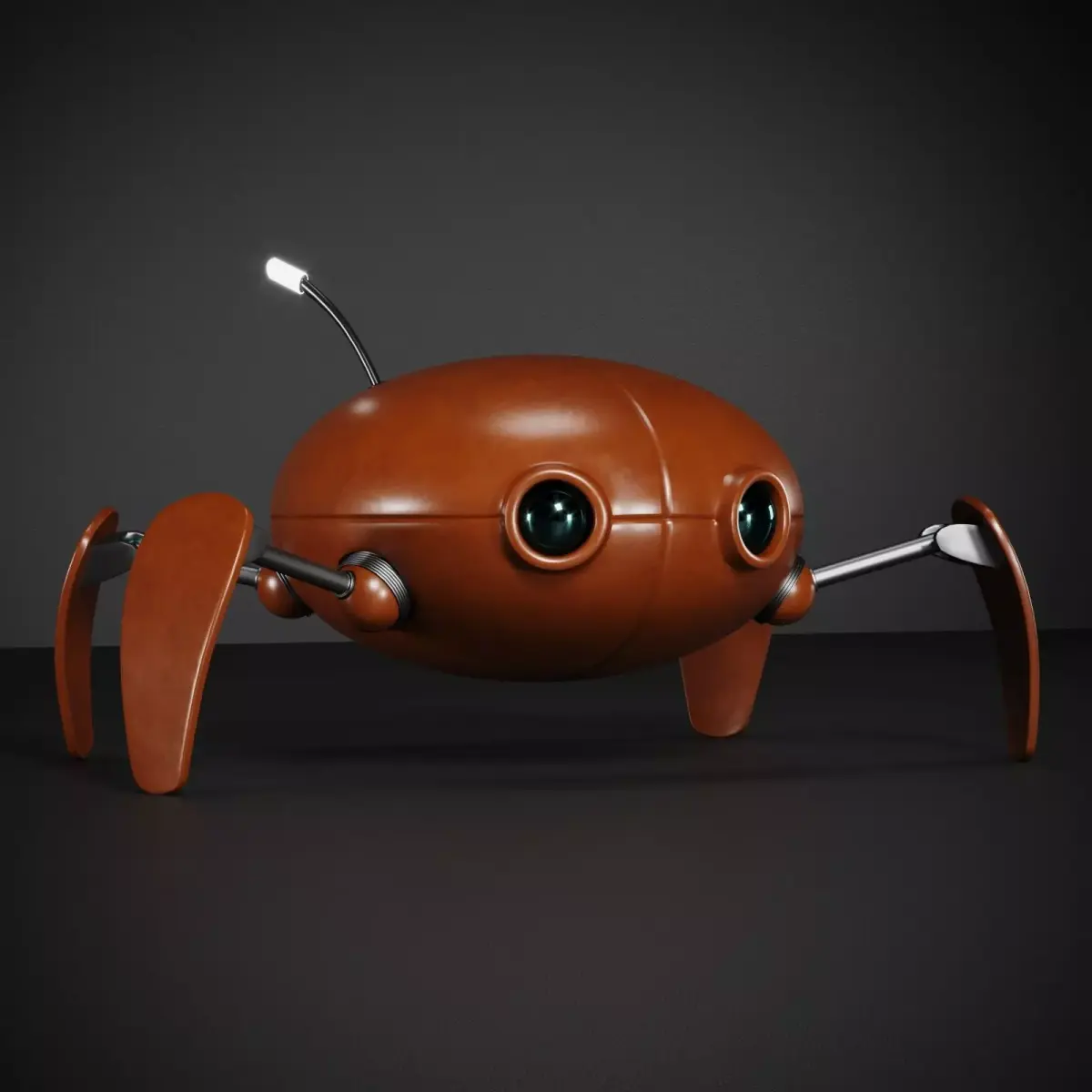 Crab 3d model robot with eyes Low-poly 3D model