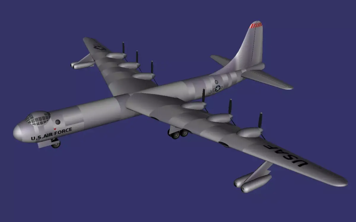 Convair B-36 Peacemaker Low-poly 3D model purchase