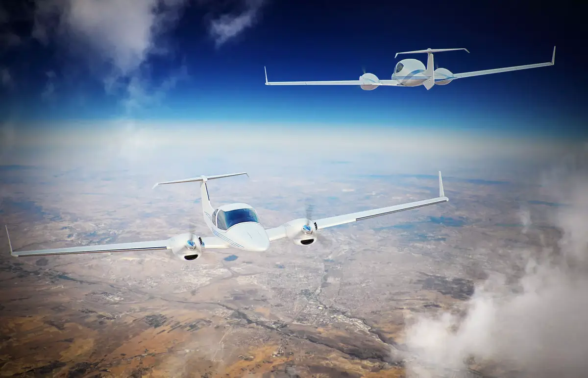 Plane with two engines  3D model