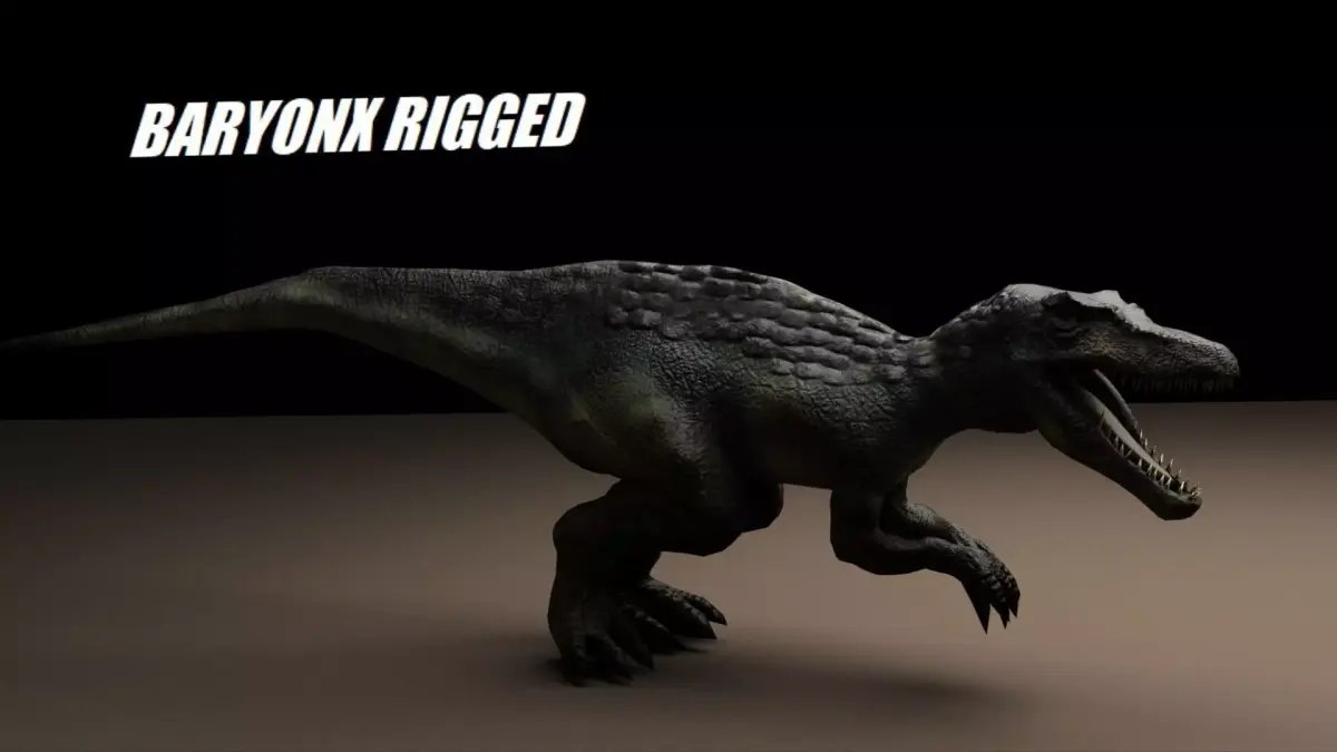 Baryonx Rigged 3D model
