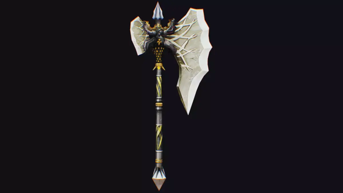Axe Pickaxe Pike Cutting Hatchet Weapon Halberd Fantasy Bill  Low-poly 3D model