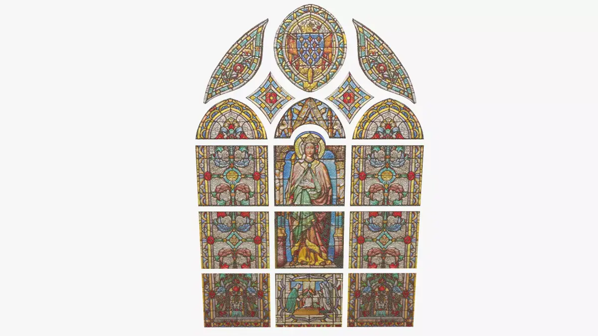 Stained Glass Low-poly 3D model