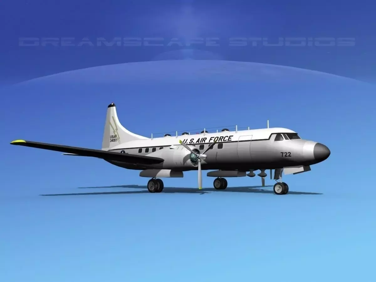 Convair T-29 USAF V04 3D model