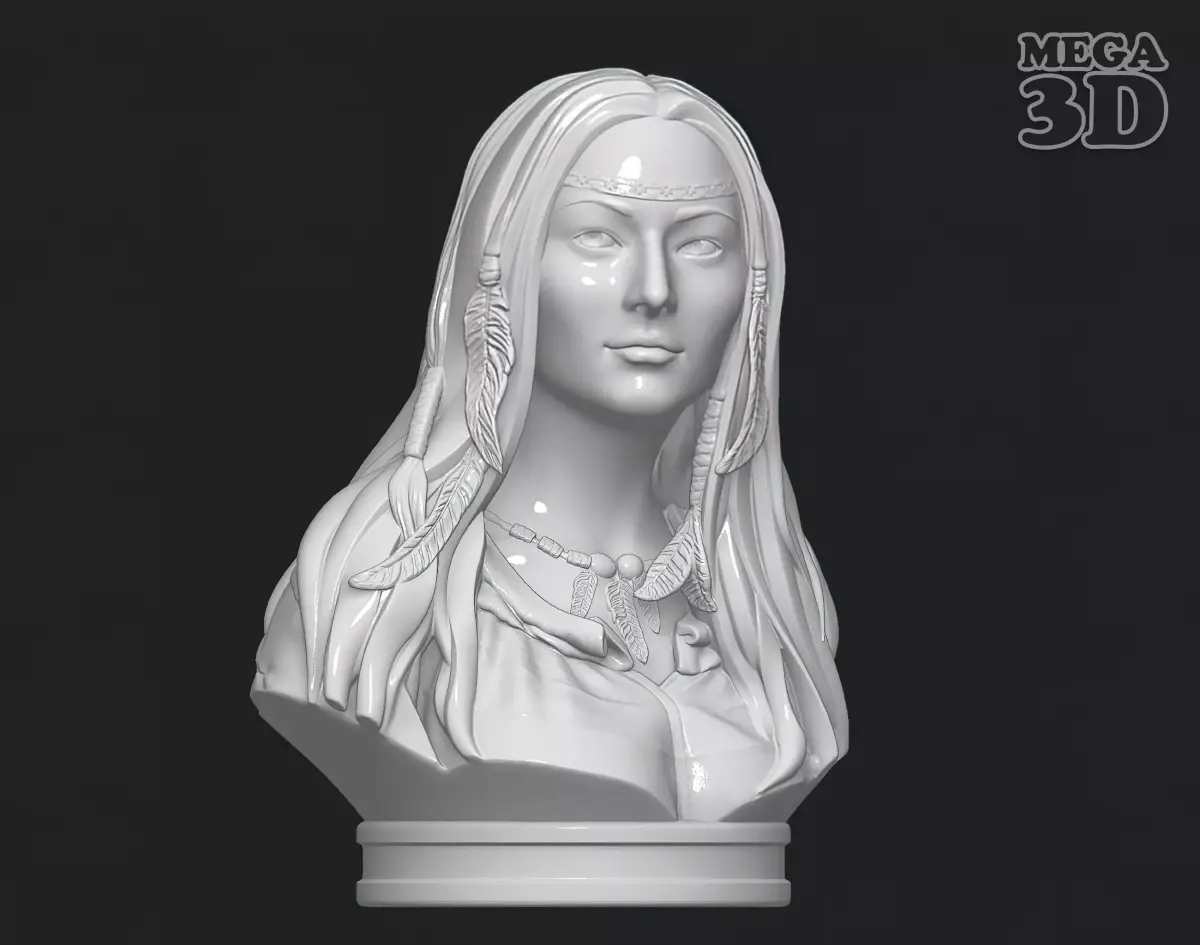 Native American Female Bust Statue 220919 3D print model