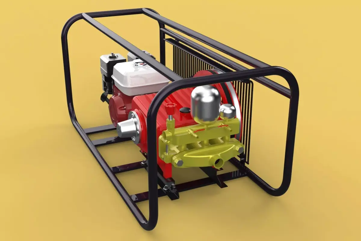 PLUNGER PUMP PETROL ENGINE SPRAYER PRESSURE WATER JET CAR WASH 3D model
