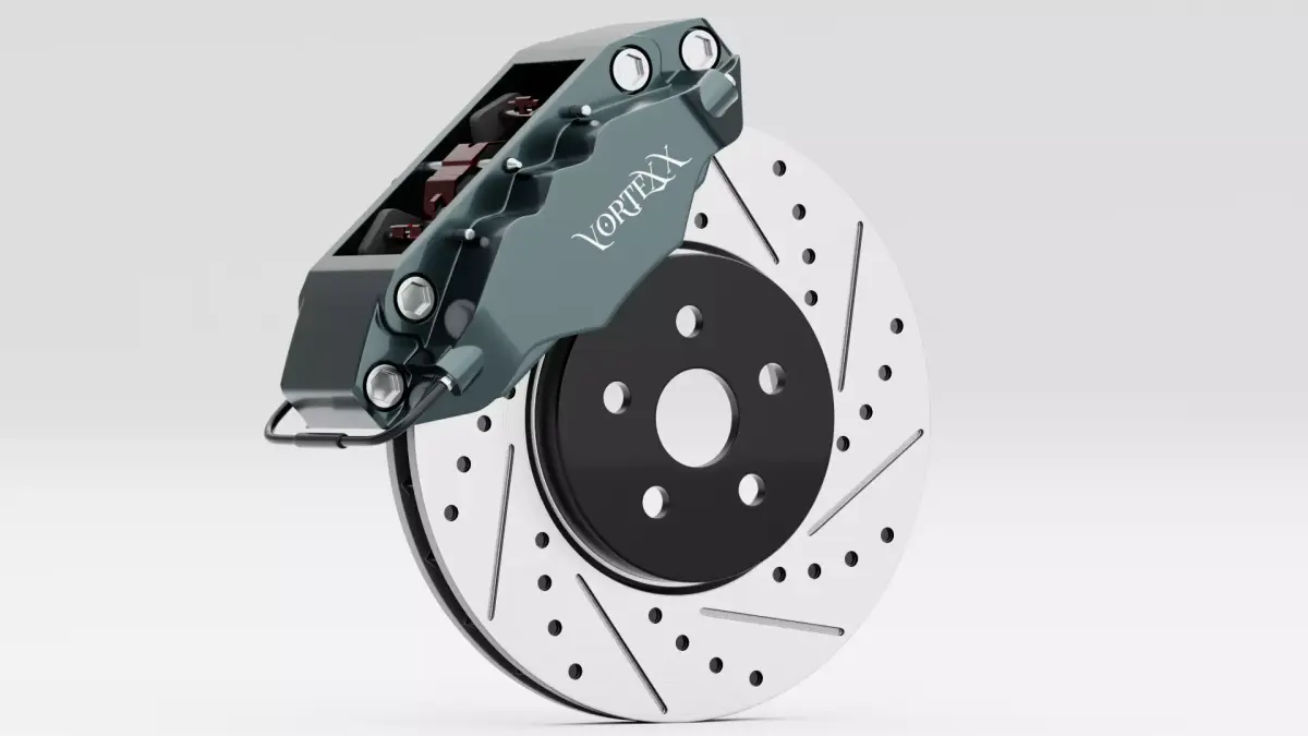 Vortex-X Brake Caliper and Brake Disc 3D model