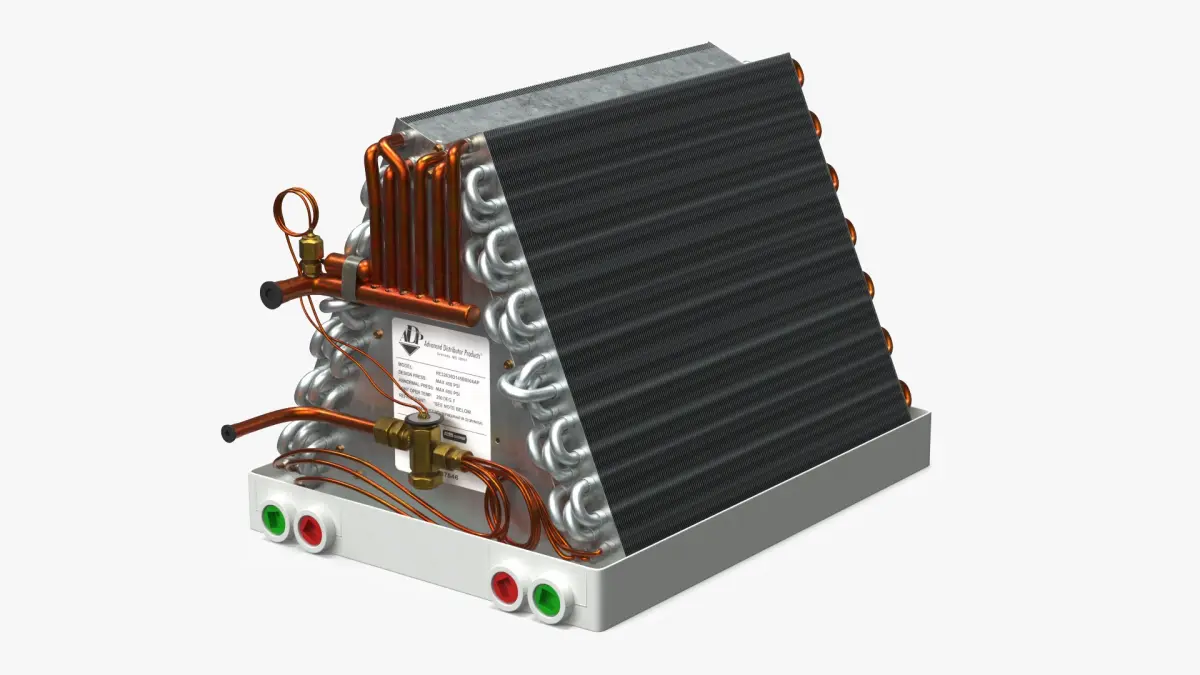 ADP HVAC Evaporator Coil Assembly Multicolor 3D model