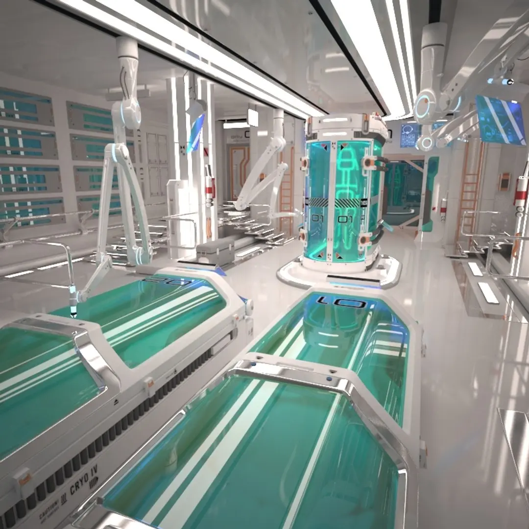 Sci-Fi Laboratoty Interior 2 3D model