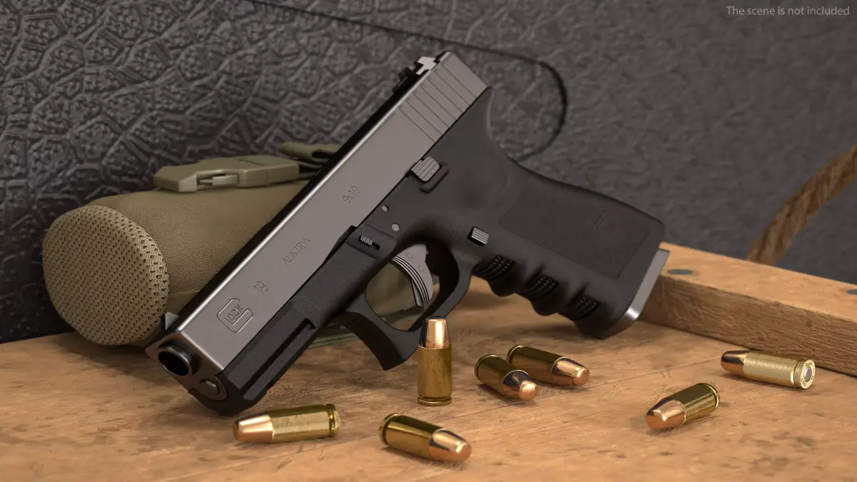 Glock G19 9mm Pistol 3D model