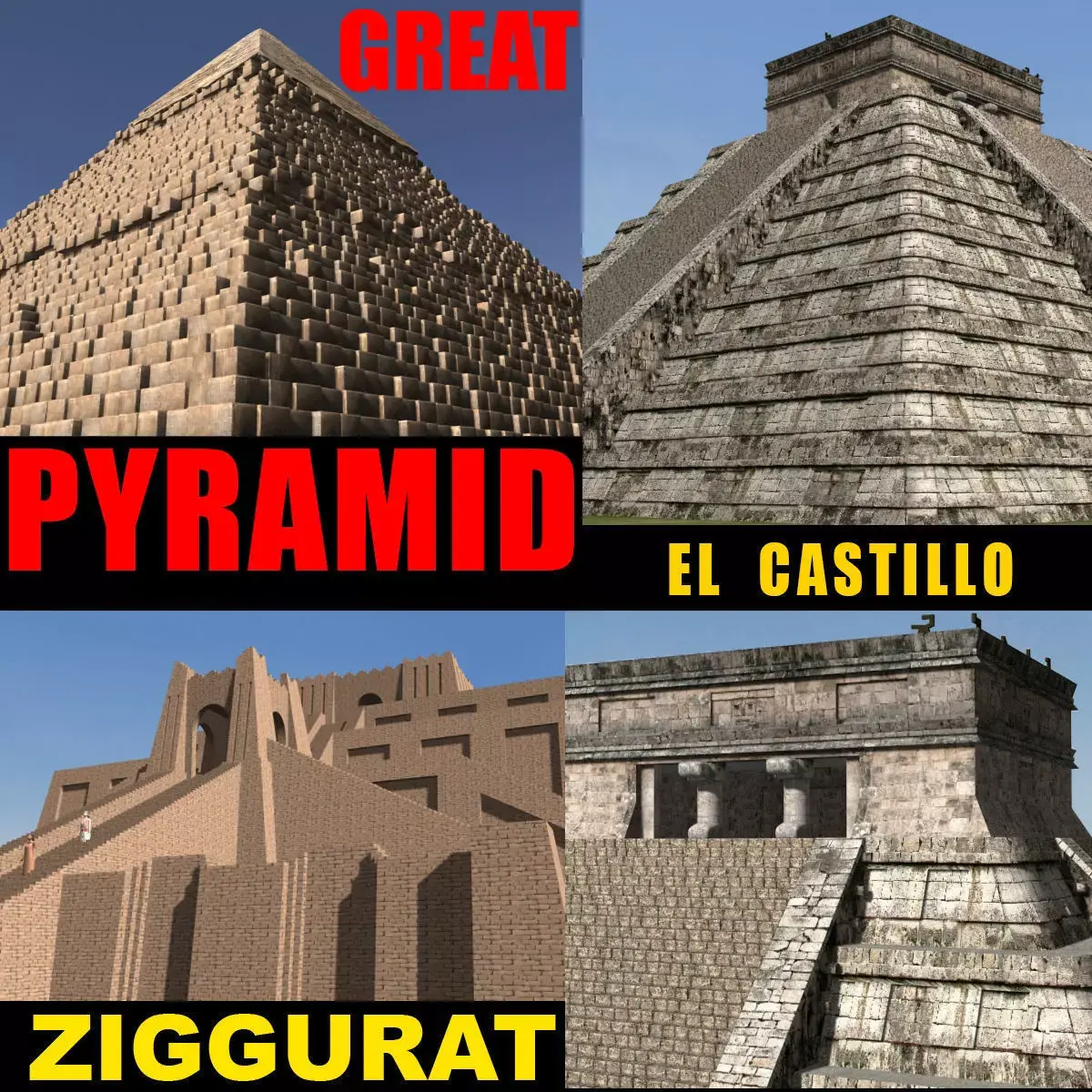 GREAT PYRAMID PACK 3D 3D model