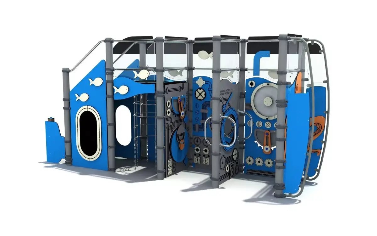 Kids outdoor commercial play structure 3D model 3D model get