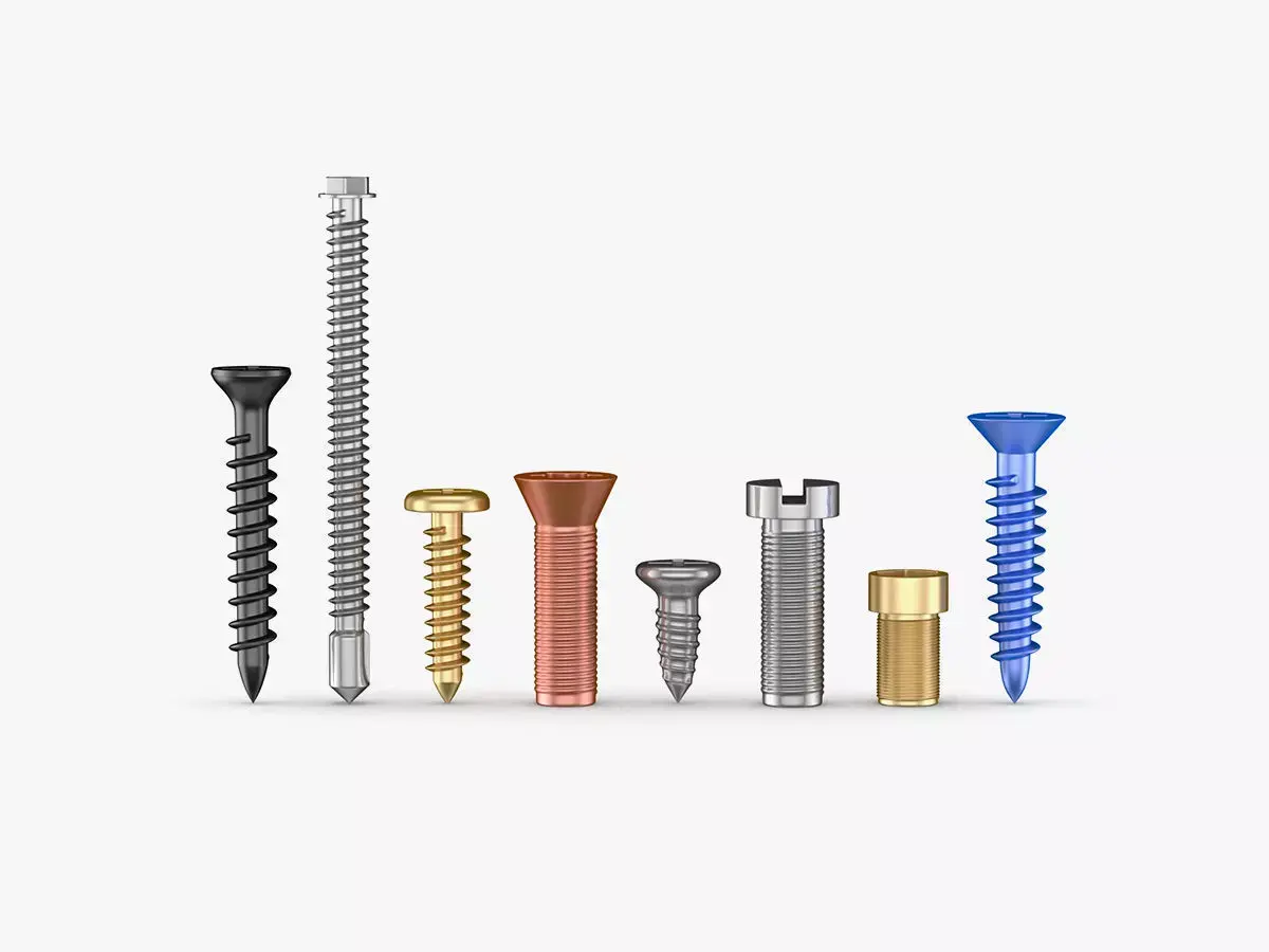 Screws Collection 7 Types 3D model