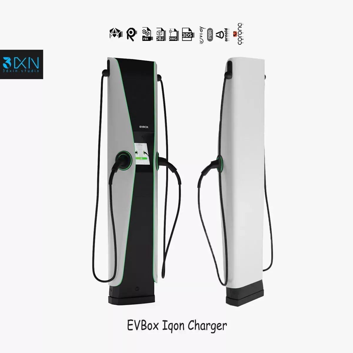 EVBox Iqon Ev charger 3D model