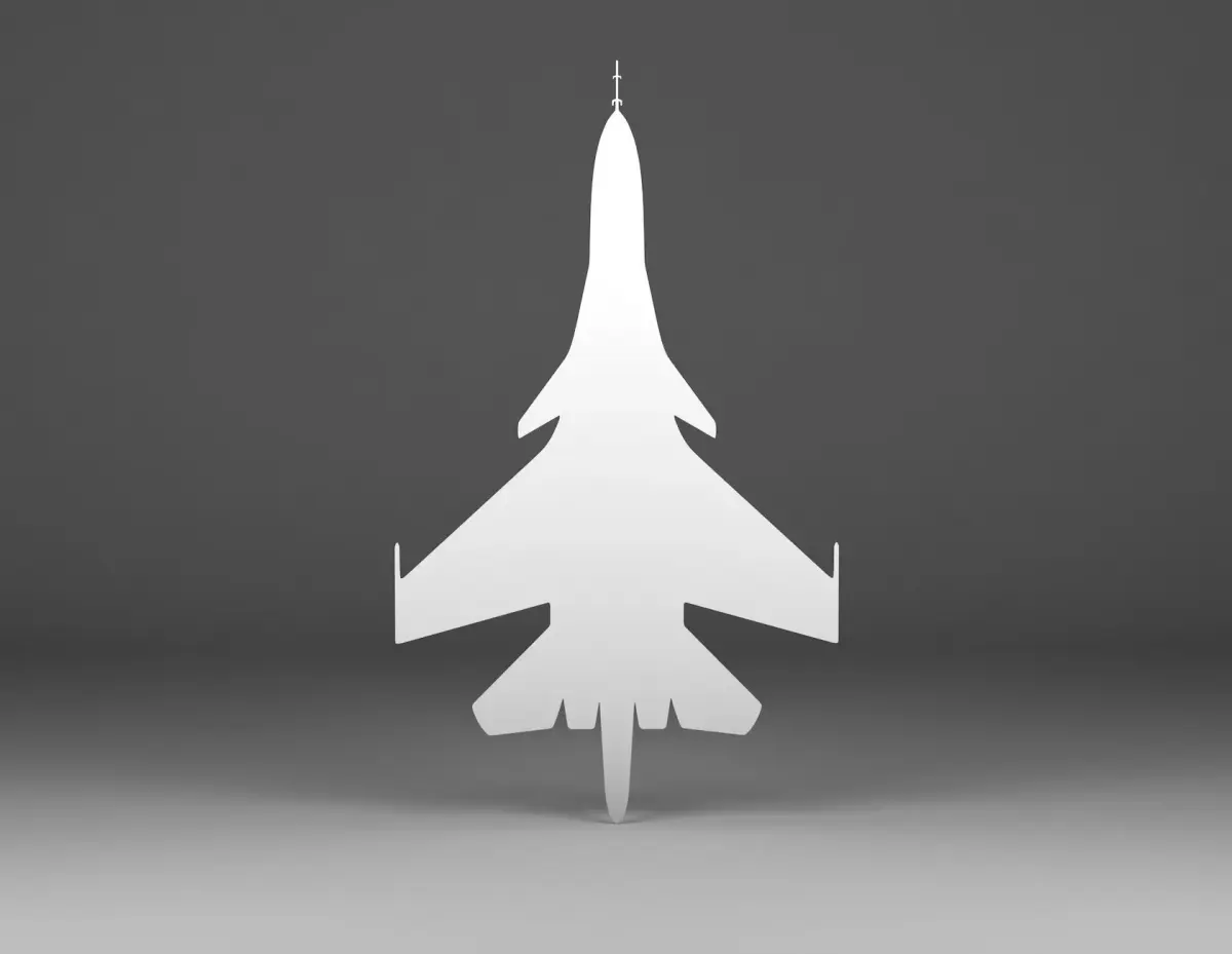Fighter Aircraft SU-34 silhouette 3D print model