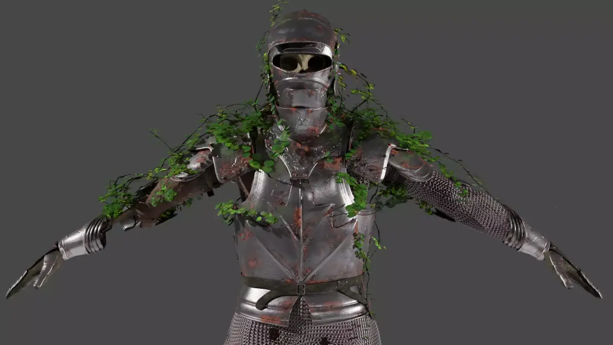 Medieval Skeleton Knight RIGGED Free 3D model