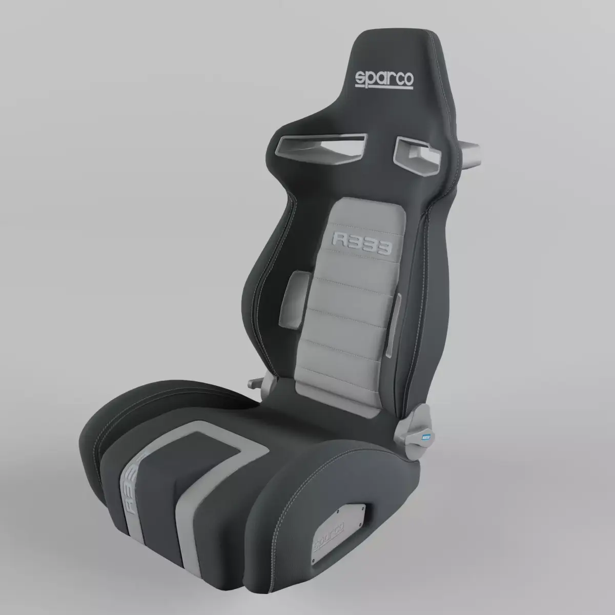 Racing Seat Sparco R333 Grey 3D model