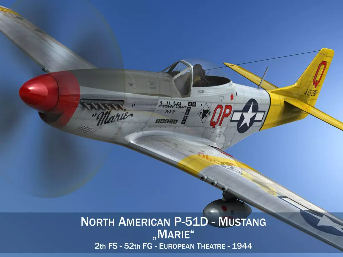 North American P-51D Mustang - Marie 3D model