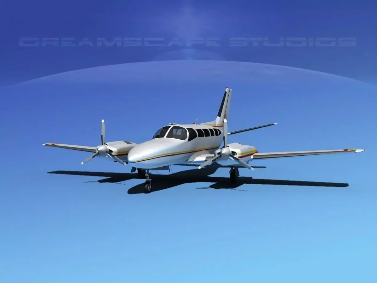 Cessna 404 Titan Courier V02 3D model