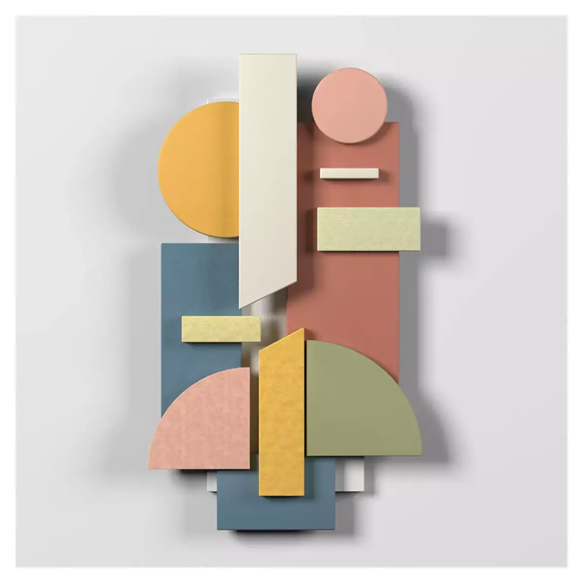 Wall Colored shapes Decoration - 35x60 - Collection - Part 8 3D model