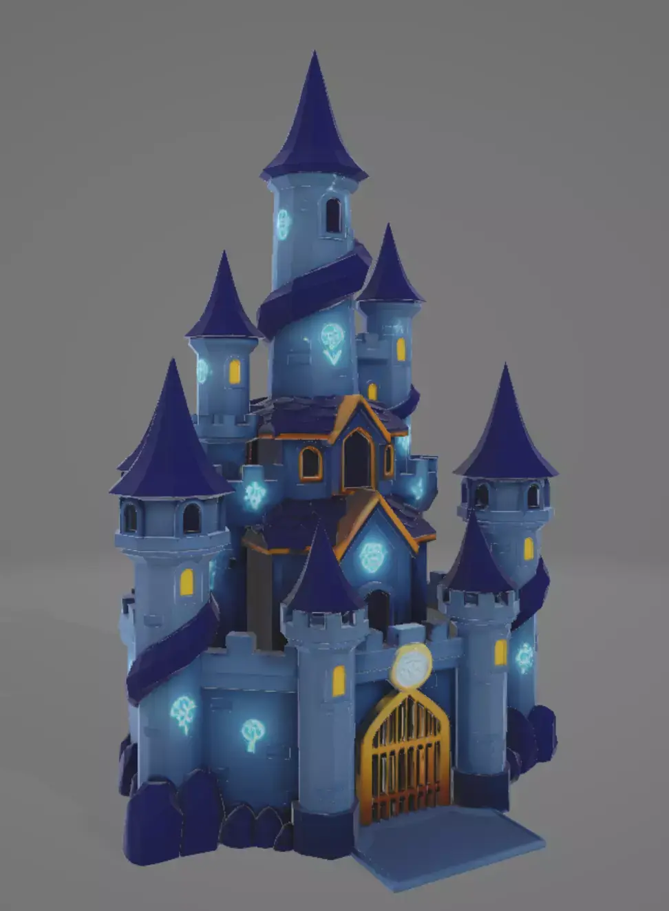 Mystical castle 4 Low-poly 3D model