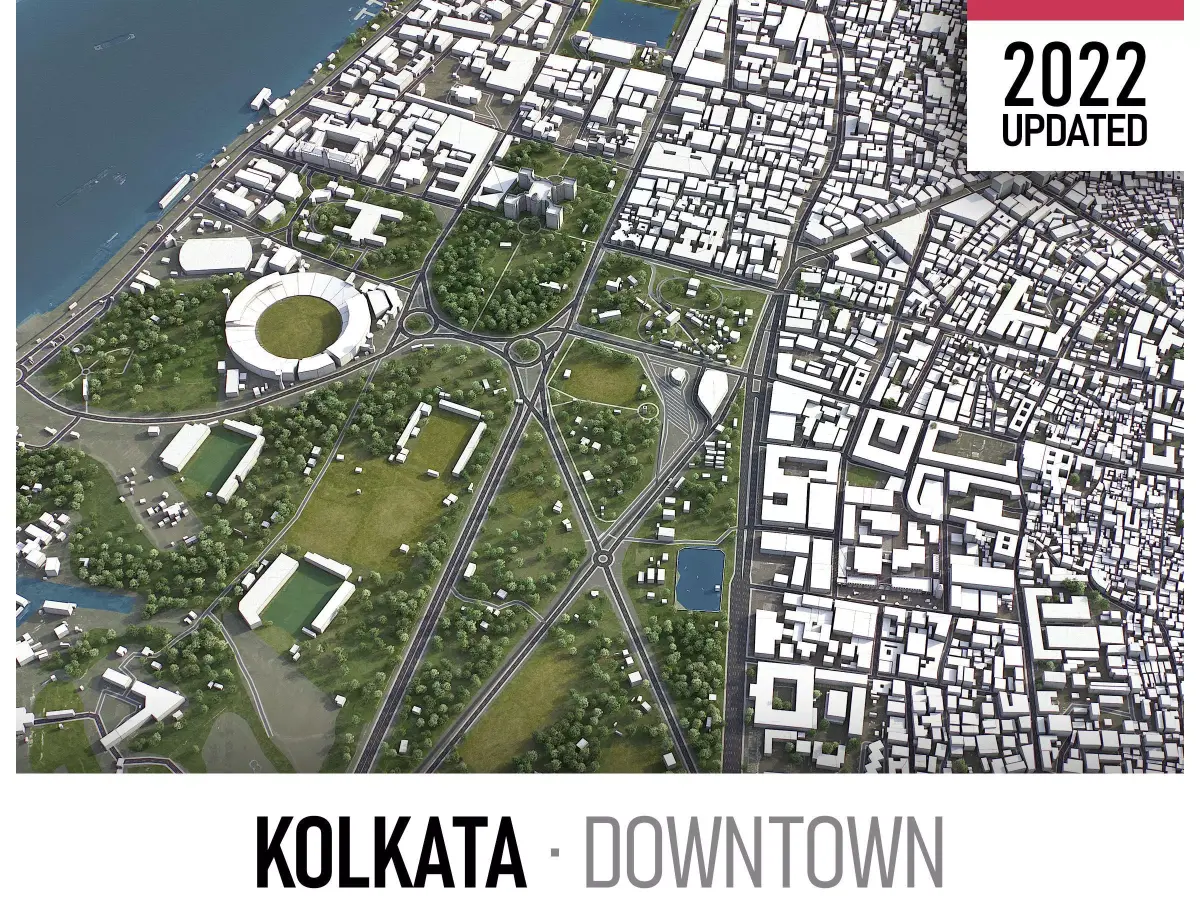 Kolkata Low-poly 3D model