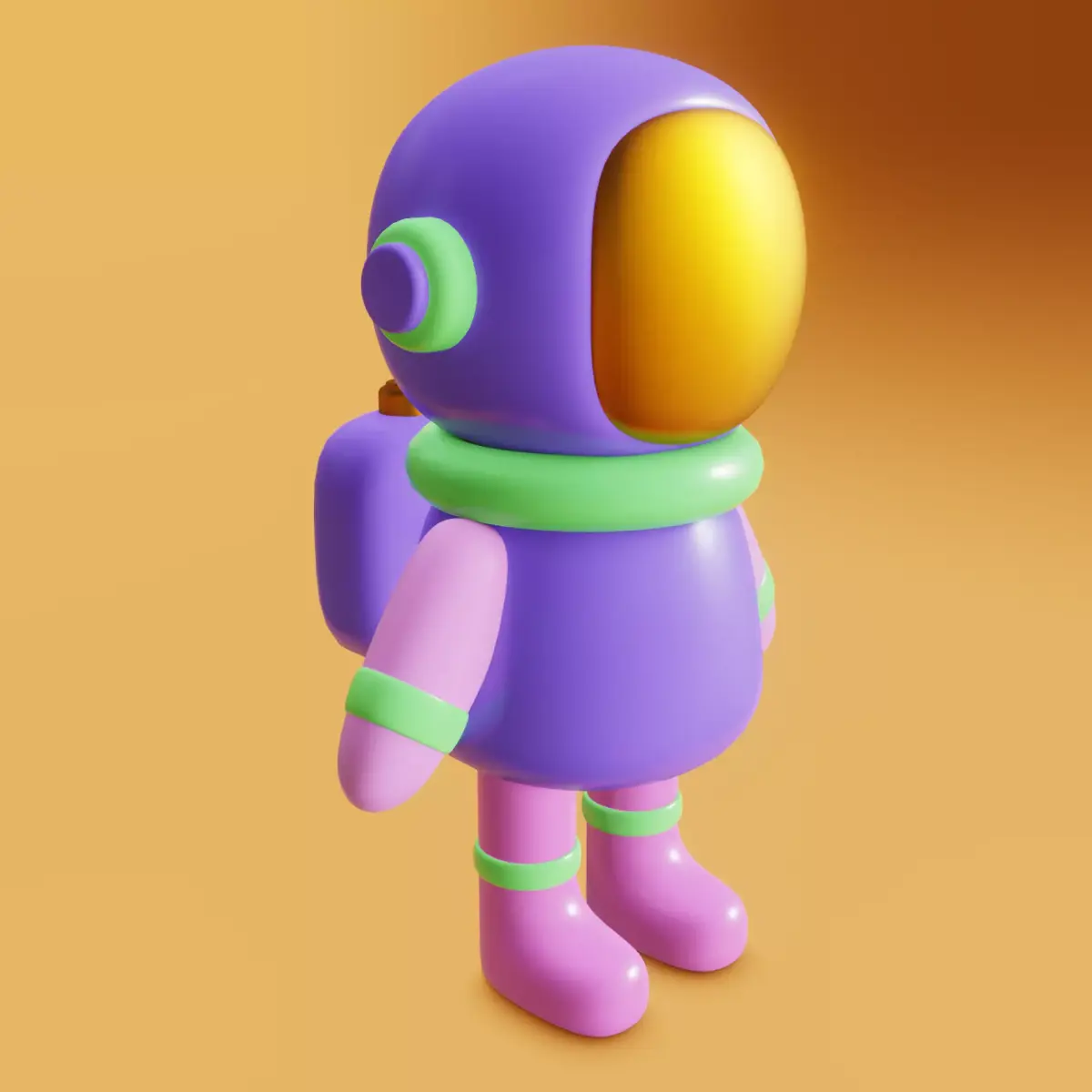 Game-Ready Low Poly Astronaut Low-poly 3D model