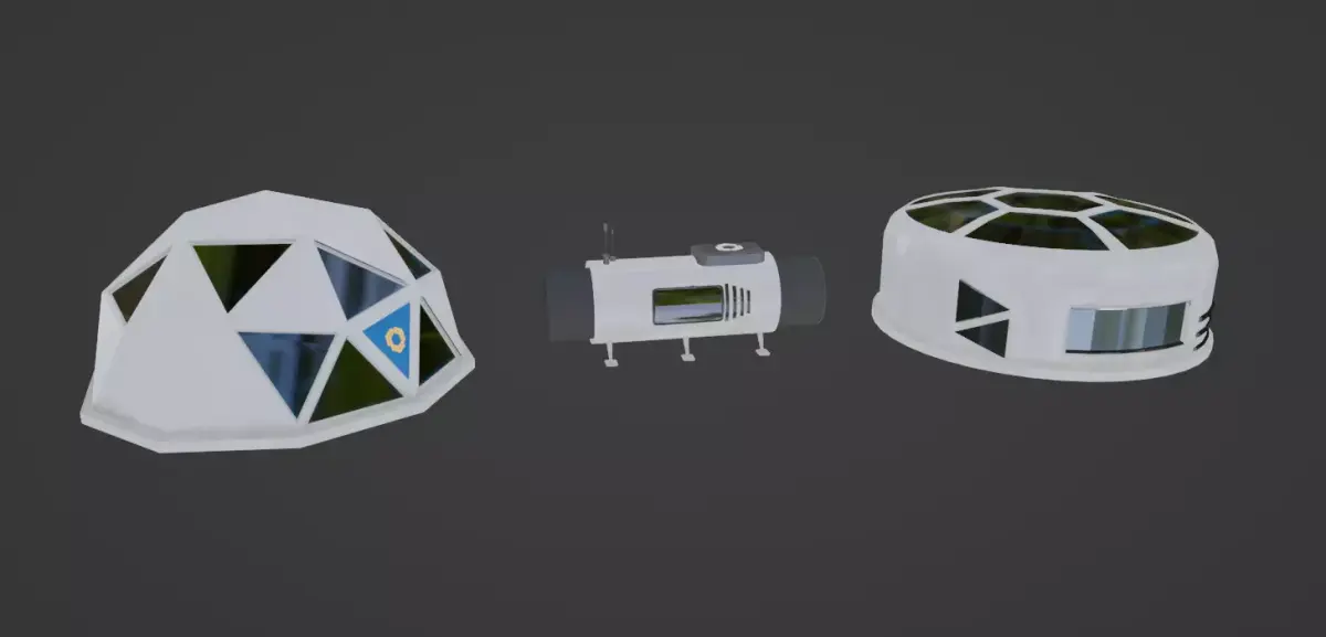Space Modular Base Free low-poly 3D model