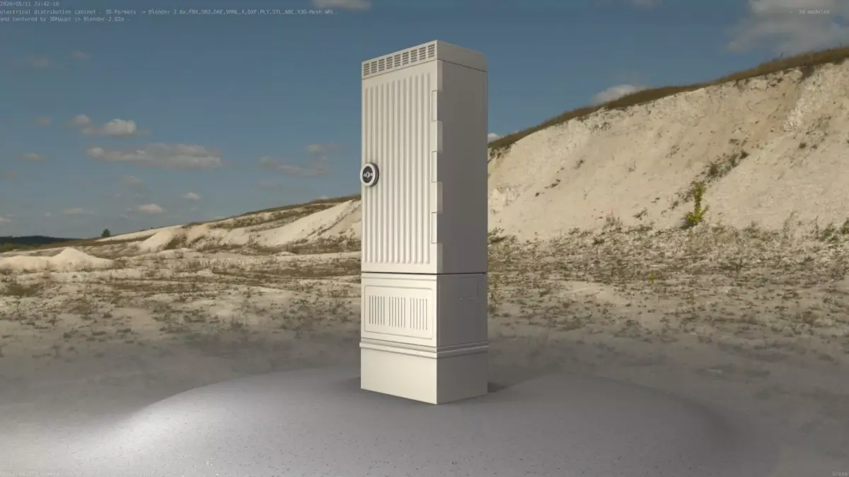 Electrical Distribution Cabinet 170 Low-poly 3D model
