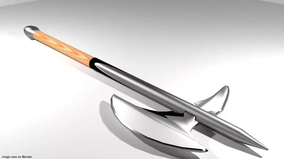Battle Axe - Two Handed Bearded 3D model