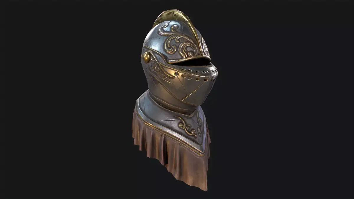 Medieval Helmet 2 Low-poly 3D model