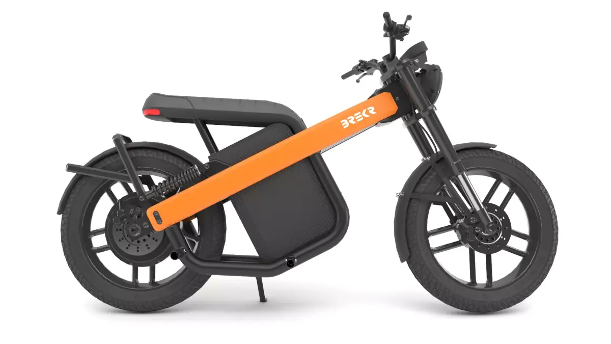 Brekr orange electric motorcycle 3D model