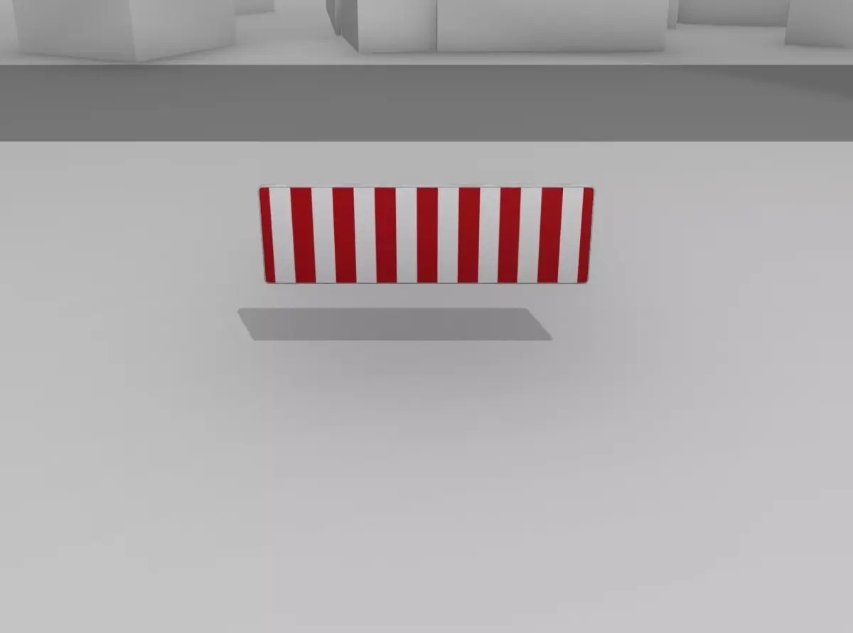 Construction Barrier Version 1 600-37 500x1600mm  Low-poly 3D model
