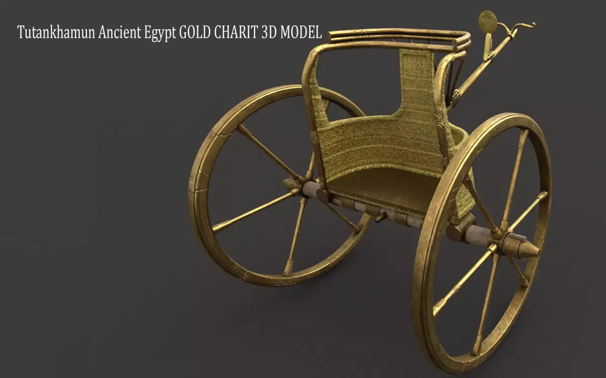 Tutankhamun Ancient Egypt GOLD CHARIT 3D MODEL Low-poly 3D model purchase