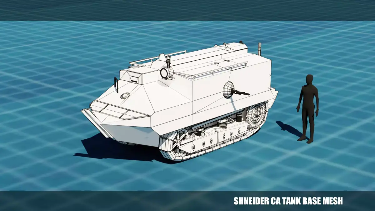 Shneider CA TANK BASE MESH  Low-poly 3D model