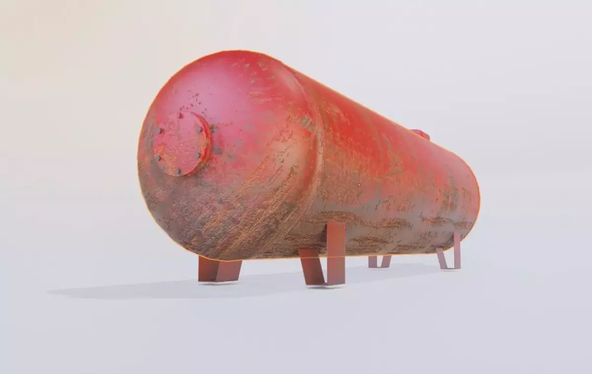 big cylinder tank 3D model